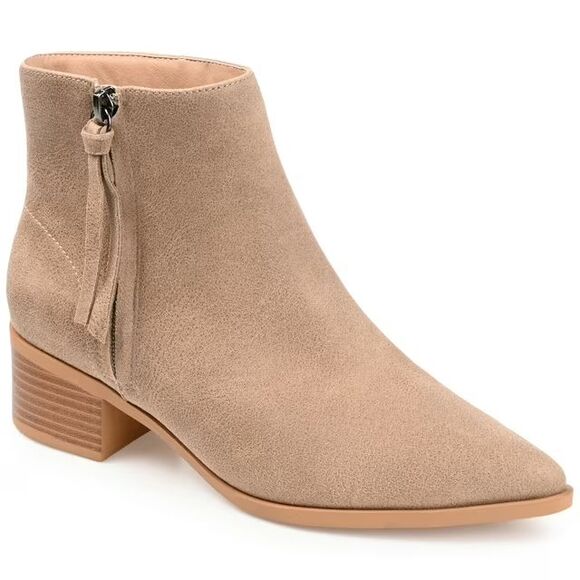 Journee Collection Women's Tru Comfort Foam Sadiya Ankle Bootie, Taupe 9.5M - Picture 1 of 8